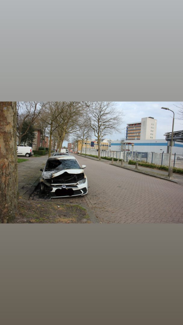 Geparkeerde auto verwoest door brand