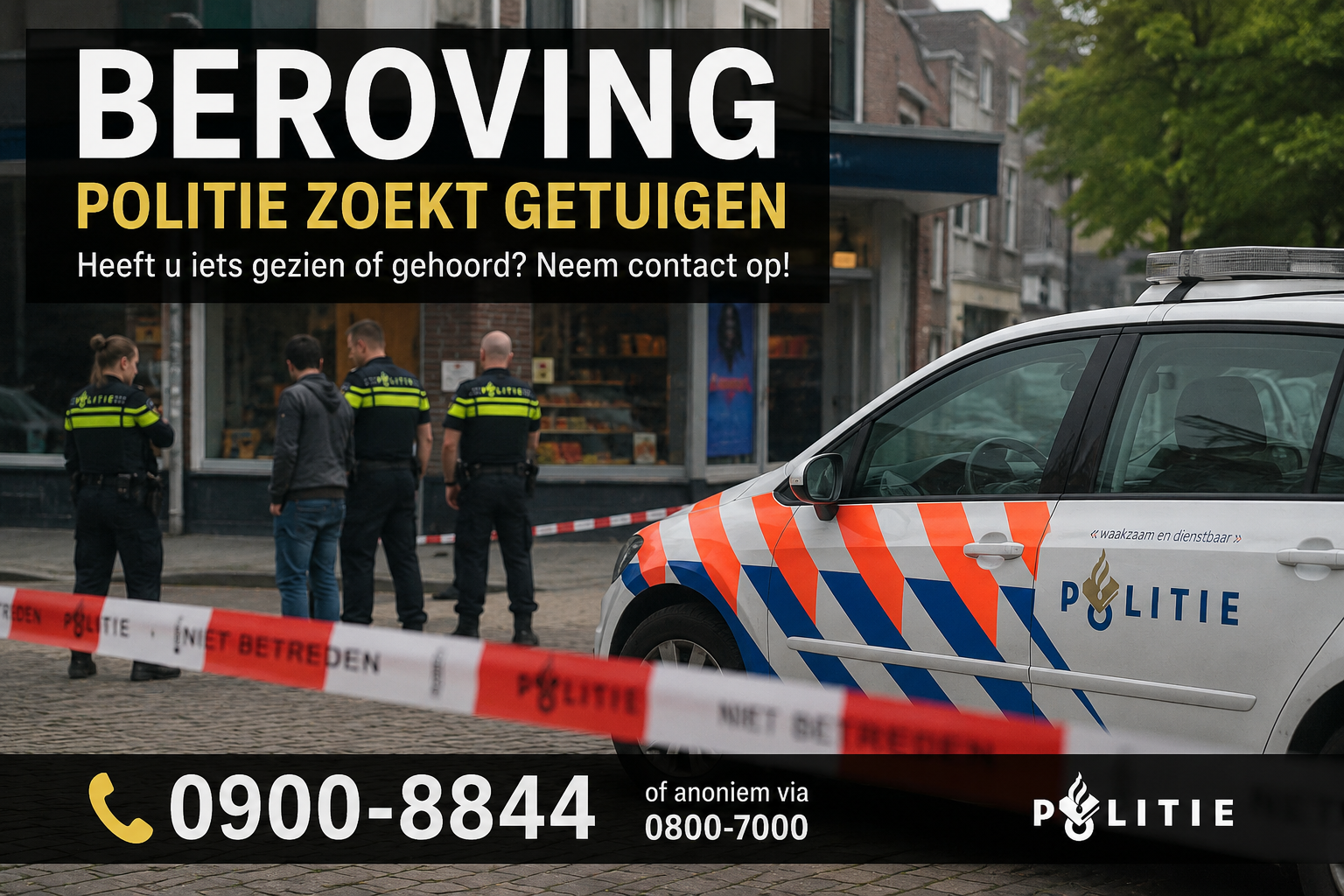 Minderjarige beroofd op klaarlichte dag