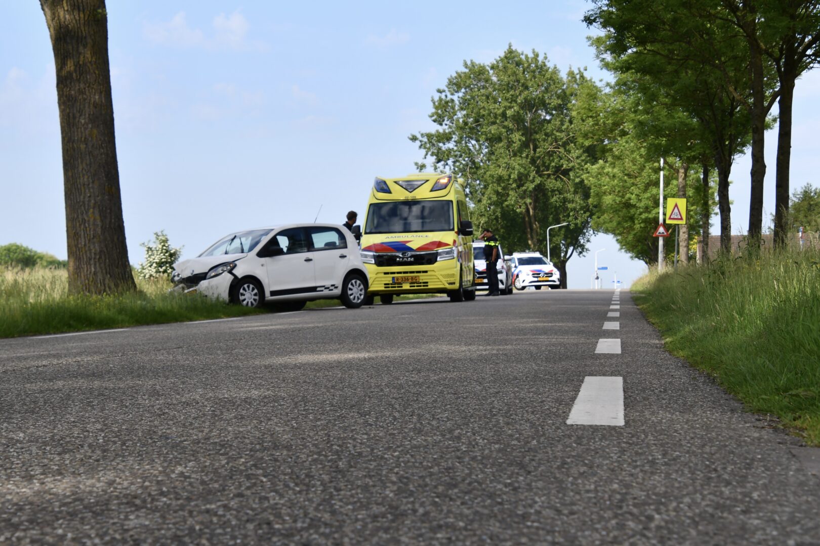 Automobilist gewond na botsing met boom in Britsum