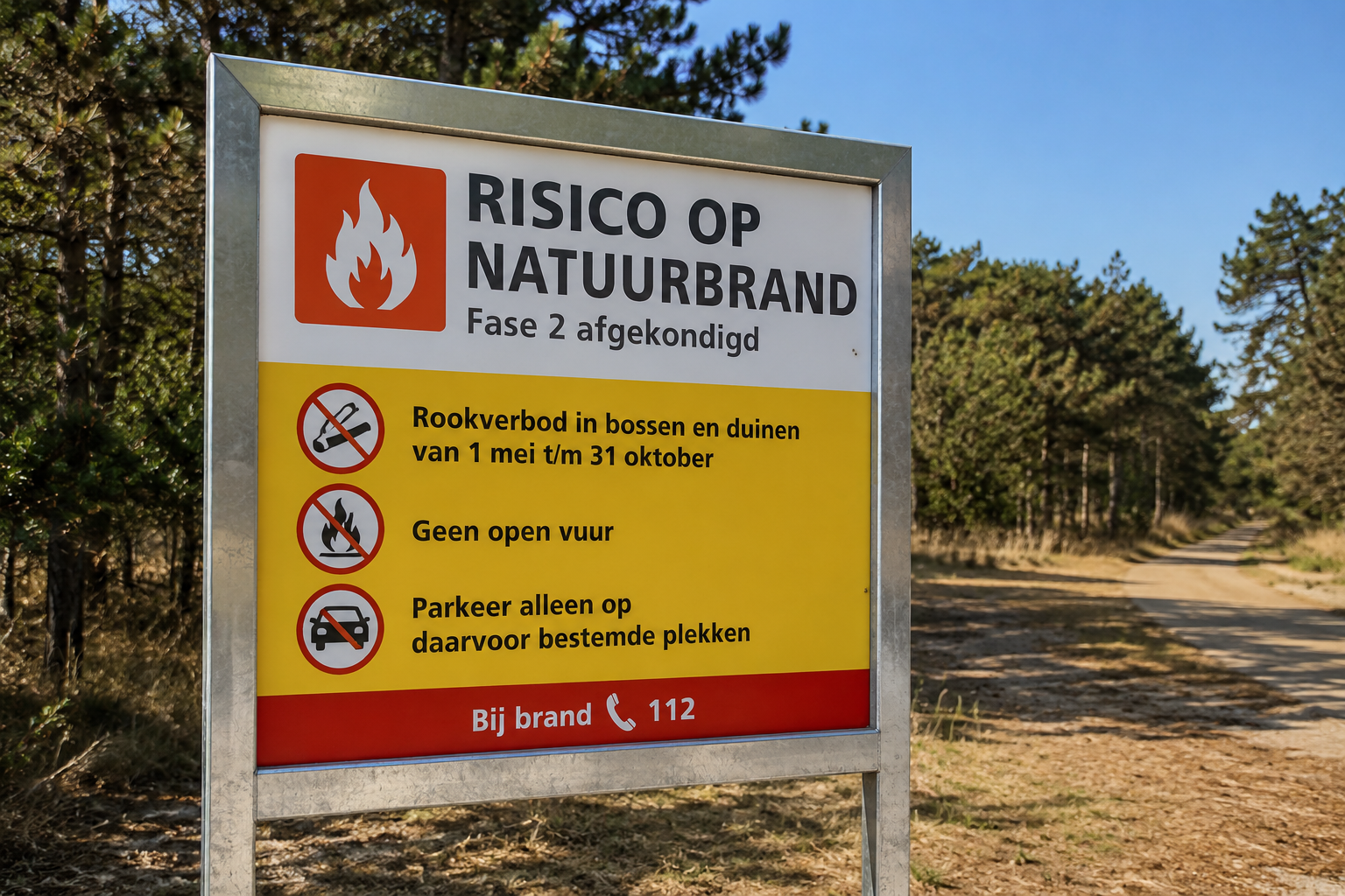 Voorkom natuurbrand – wees extra alert!