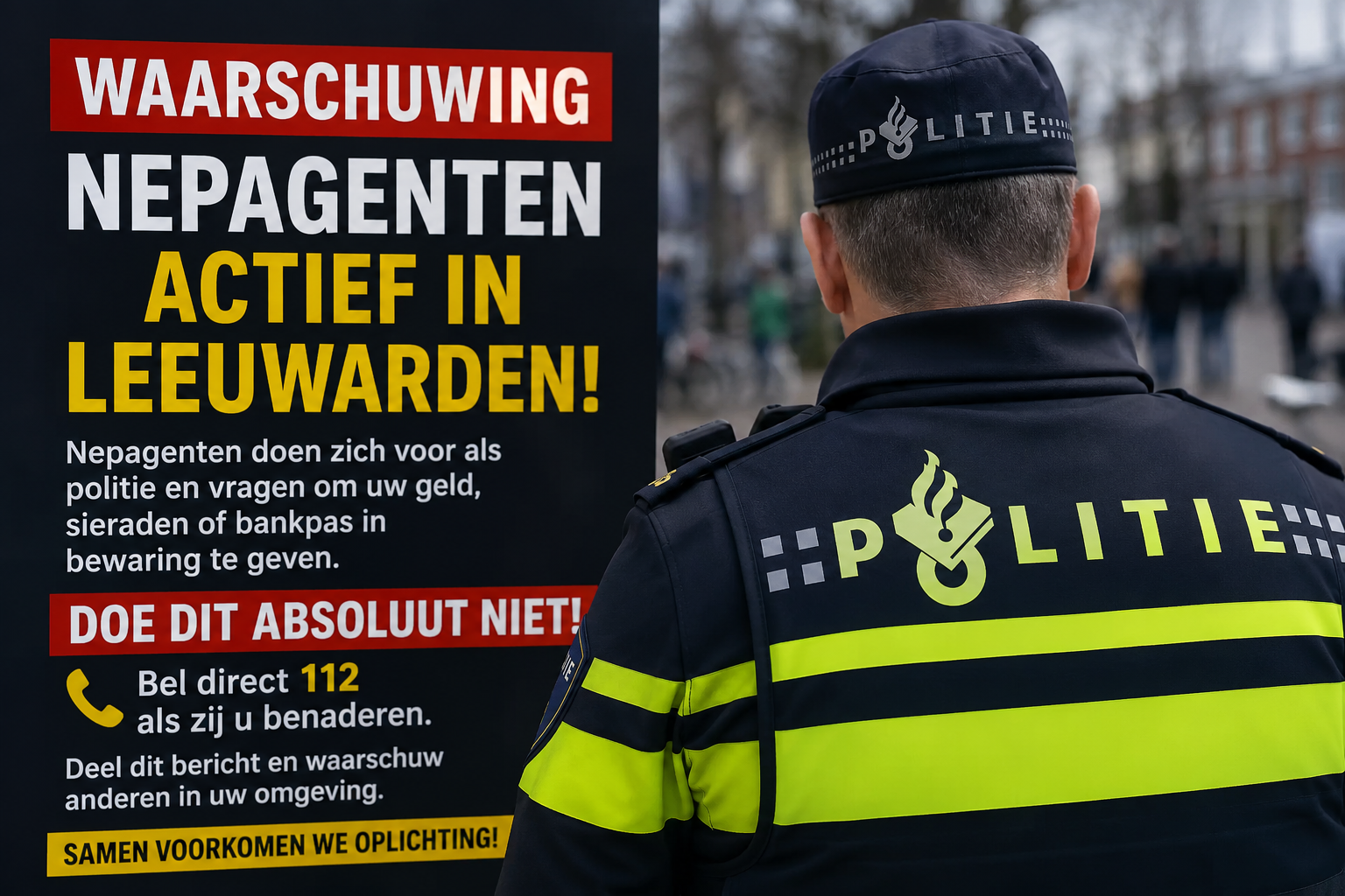 Waarschuwing: nepagenten actief in Leeuwarden