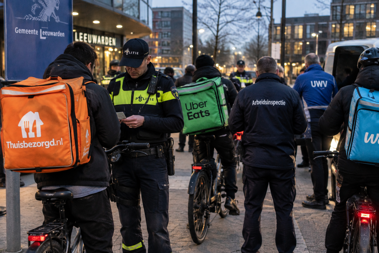 Meerdere overtredingen ontdekt bij grote controle op maaltijdbezorgers
