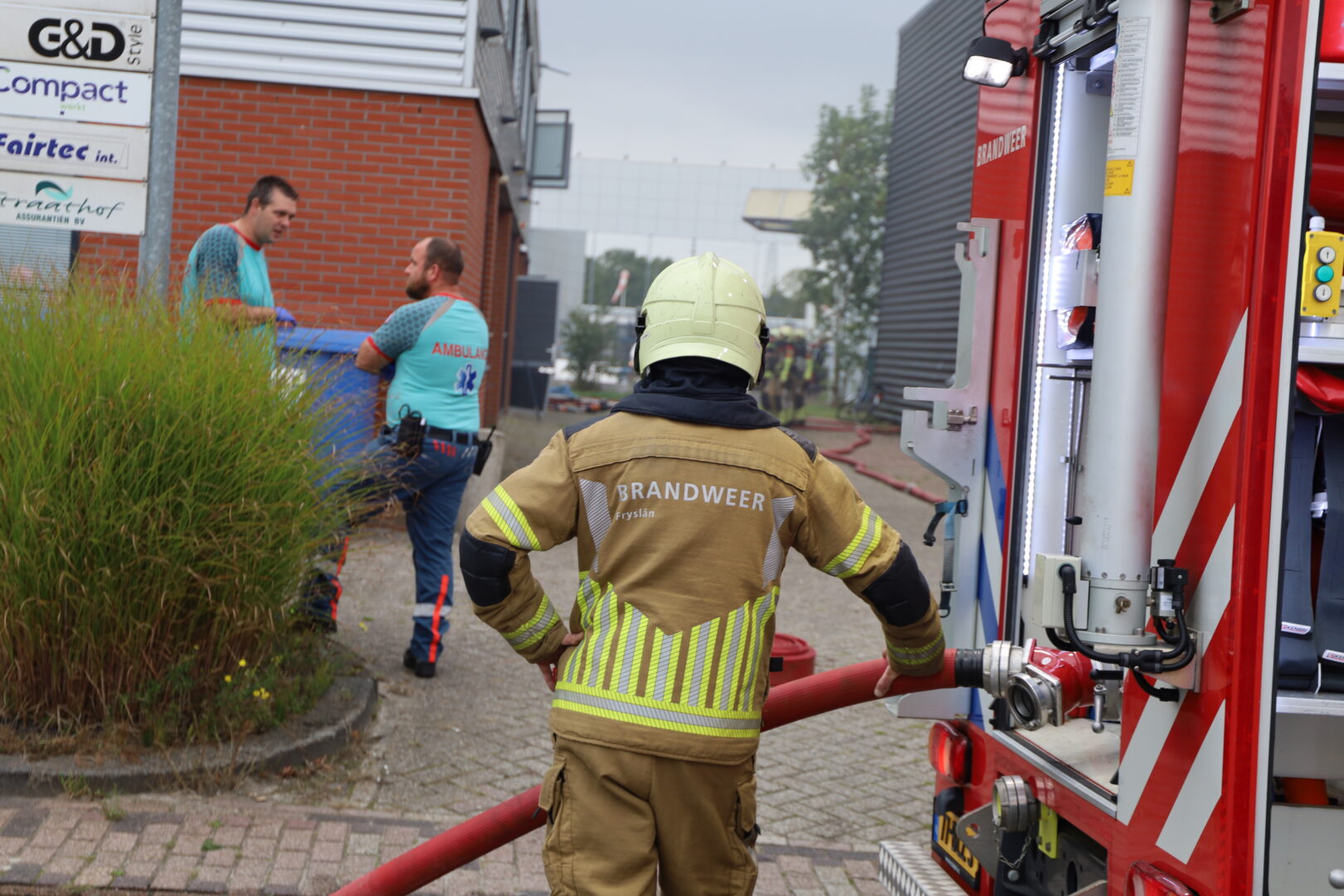 Brand in meterkast van bedrijfspand