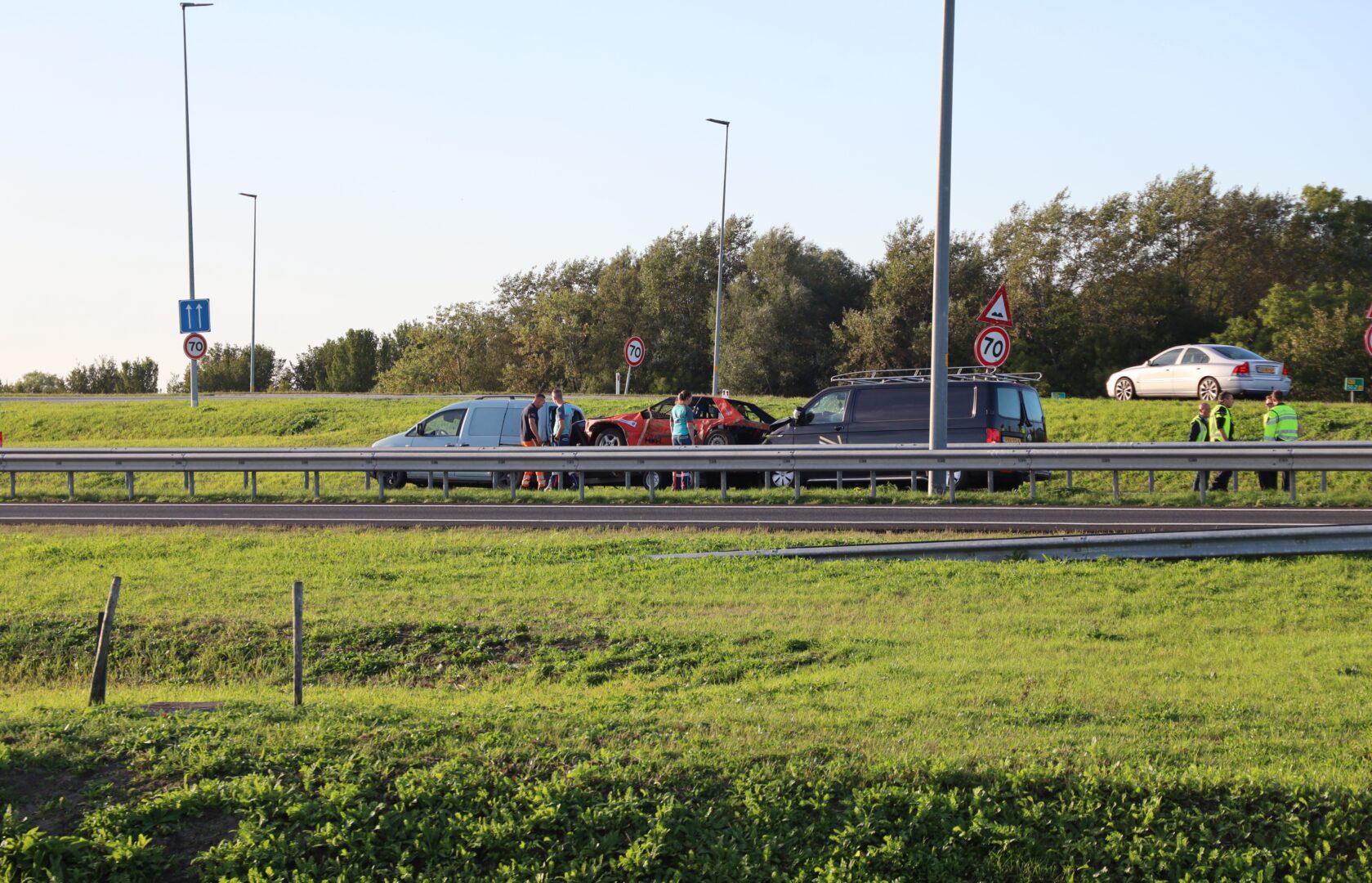 Verbindingsweg N31 Haak om Leeuwarden op knooppunt enige tijd dicht door ongeval