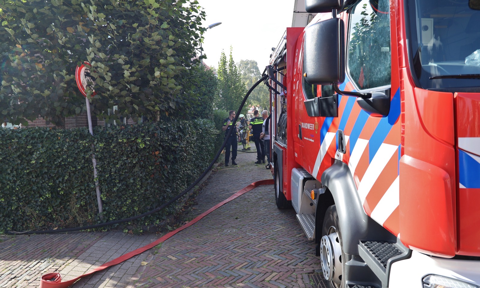 Felle brand in aanbouw van woning