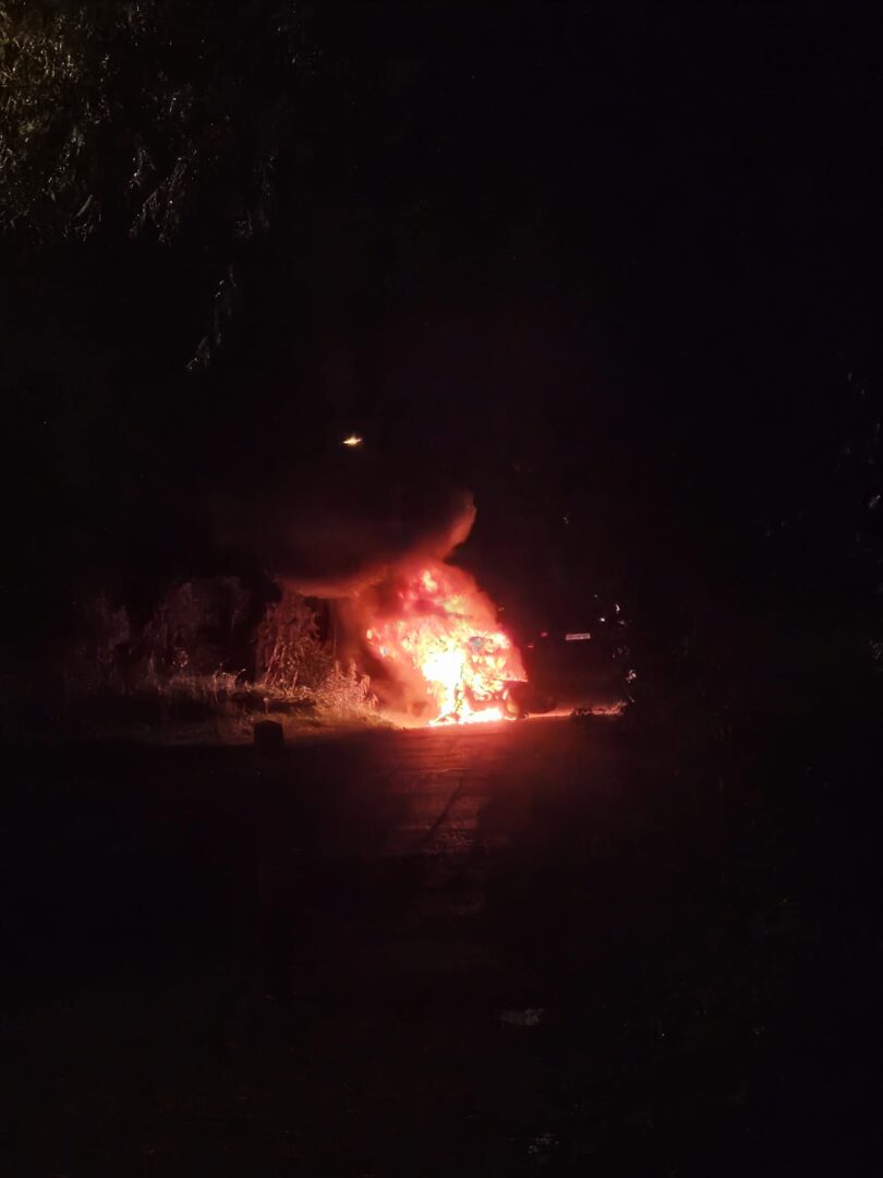Scooter volledig uitgebrand aan Lyspôle in Wergea