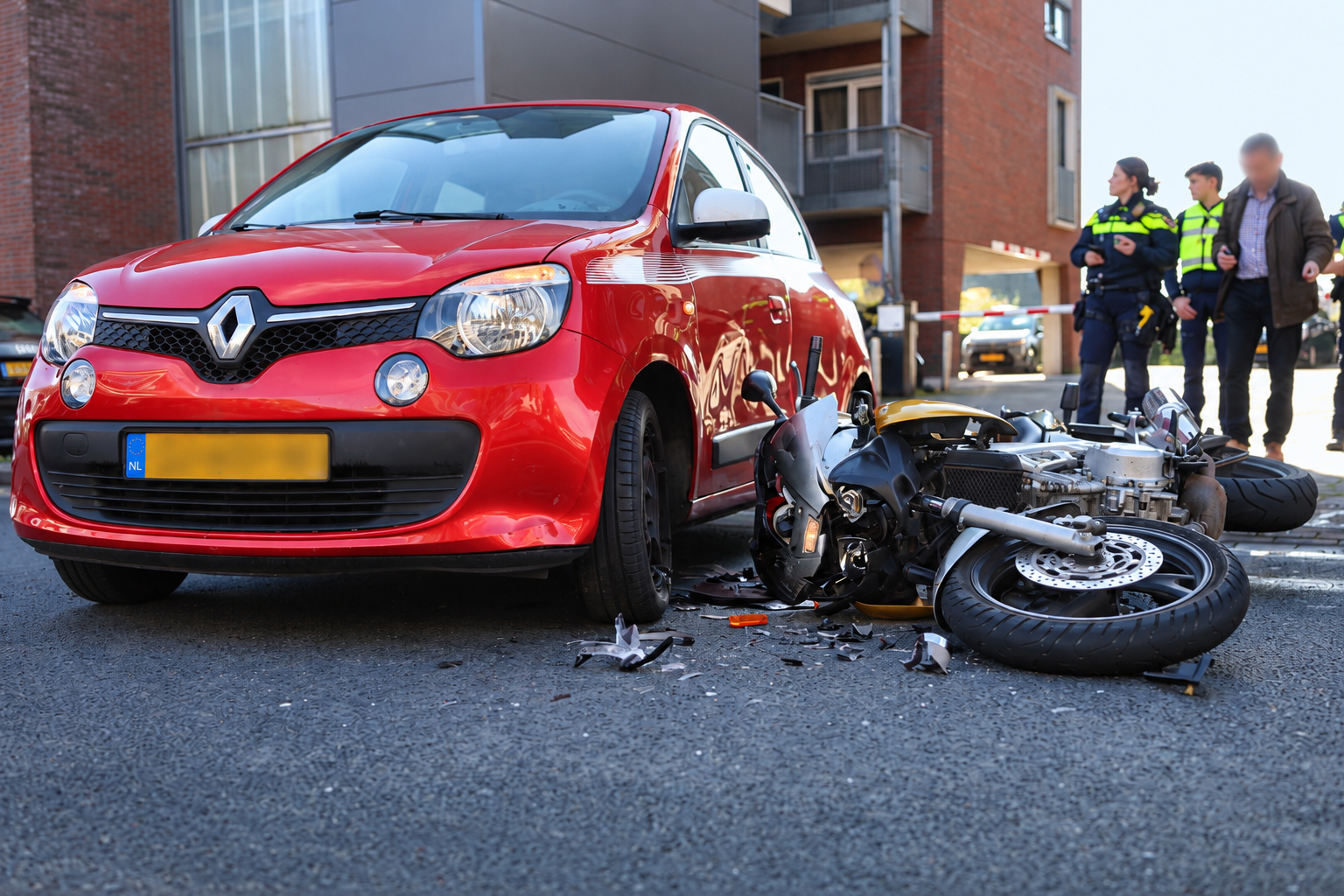 Motorrijder lichtgewond na botsing met auto