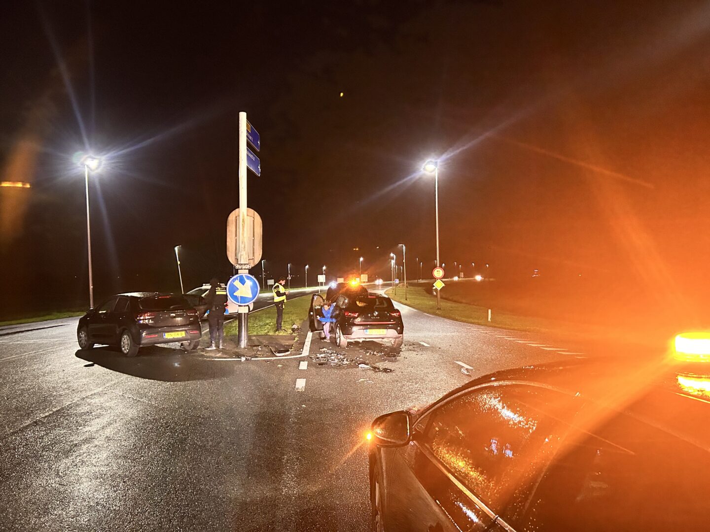 ongeval op kruising afrit Haak