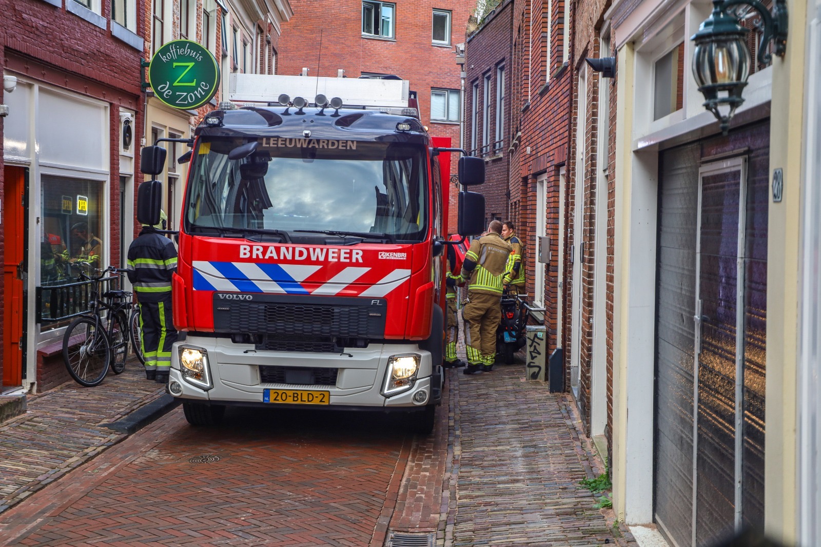 Wasmachine in brand in woning centrum