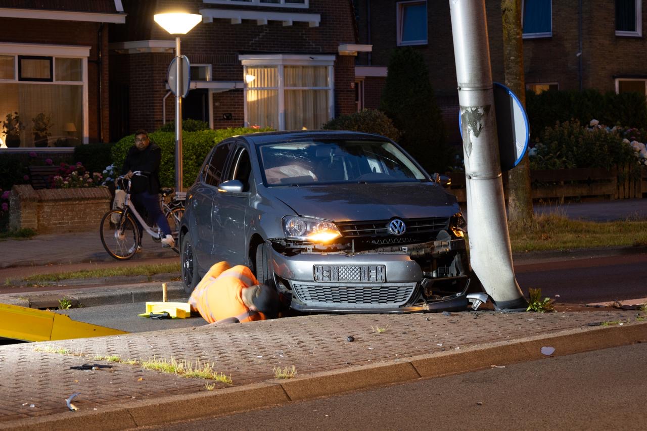 Automobilist aangehouden bij eenzijdig ongeval