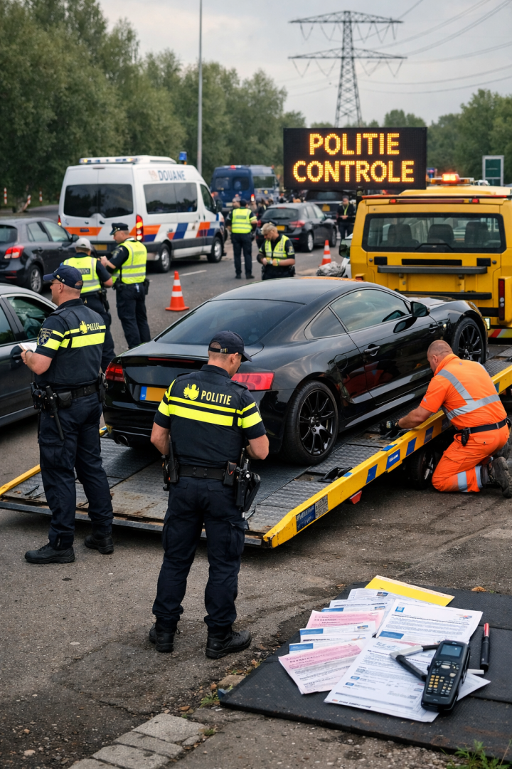 Auto zonder registratie in beslag genomen bij grote verkeerscontrole