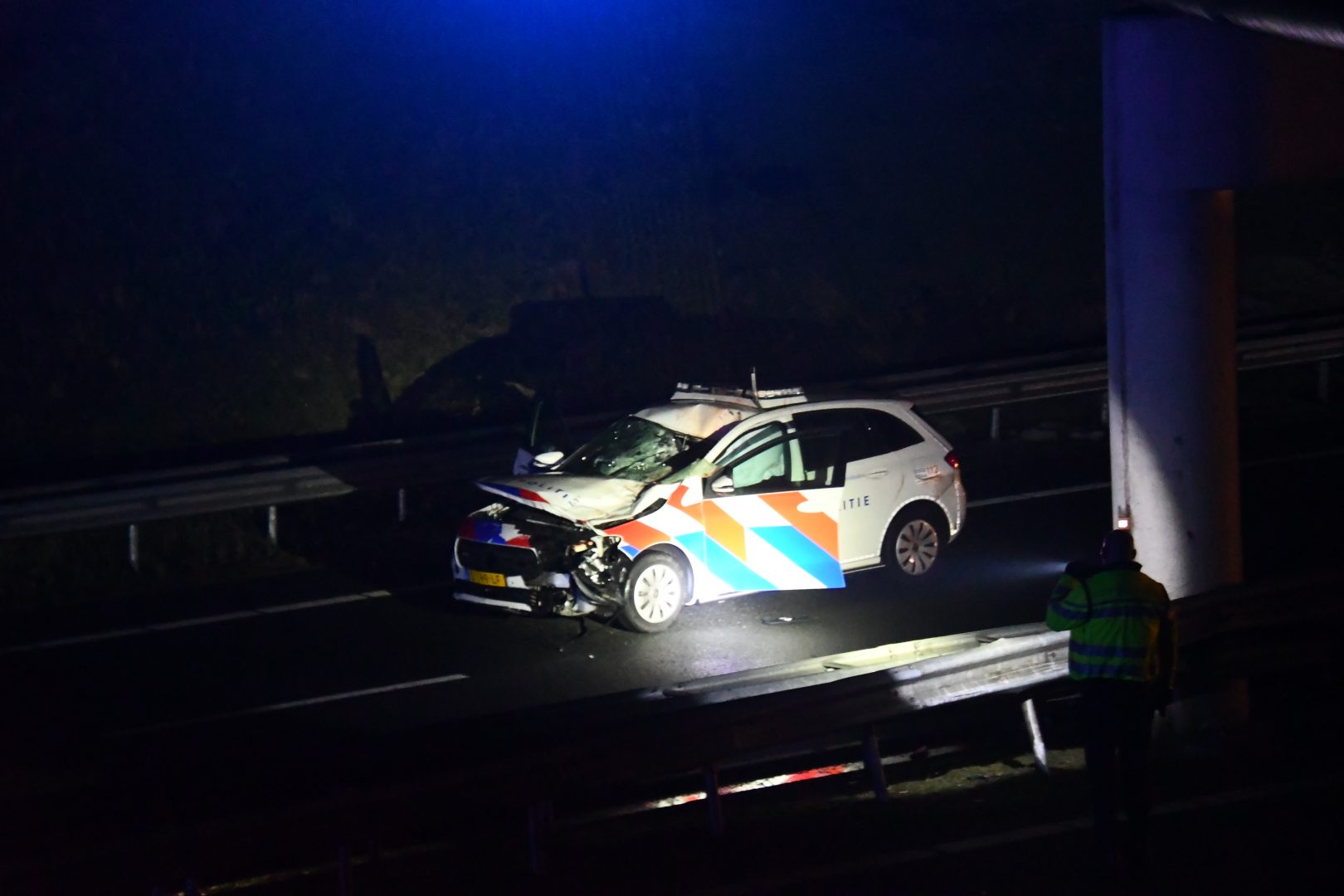 Dodelijk ongeval op de N31 bij Leeuwarden, politieauto betrokken
