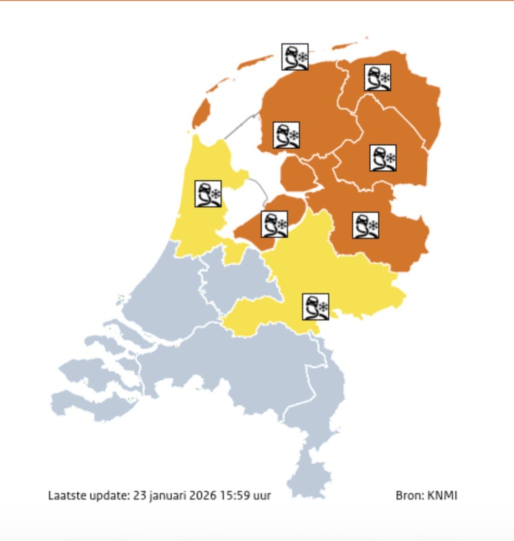 Vannacht code oranje voor gladheid