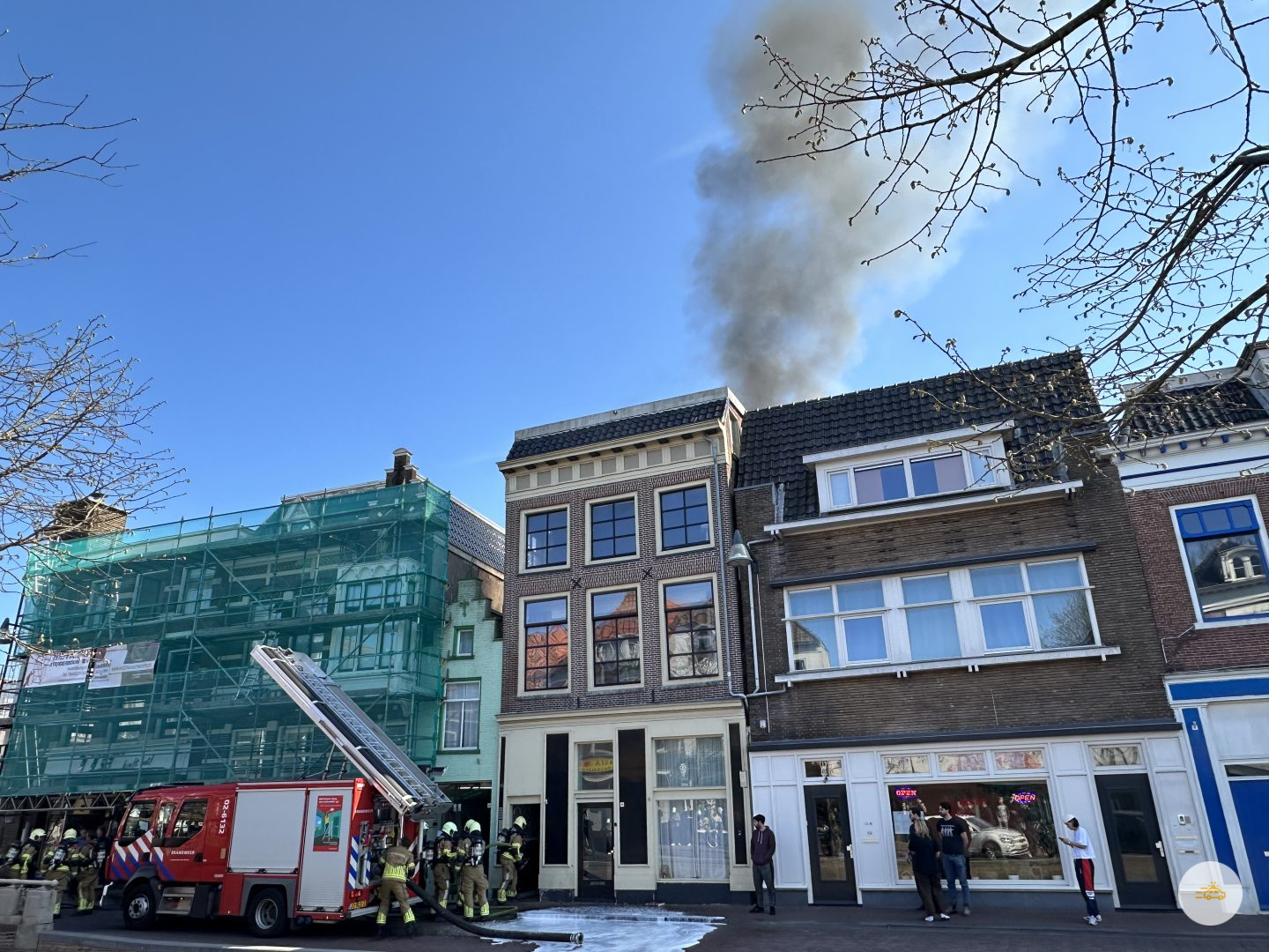 Grote brand in centrum