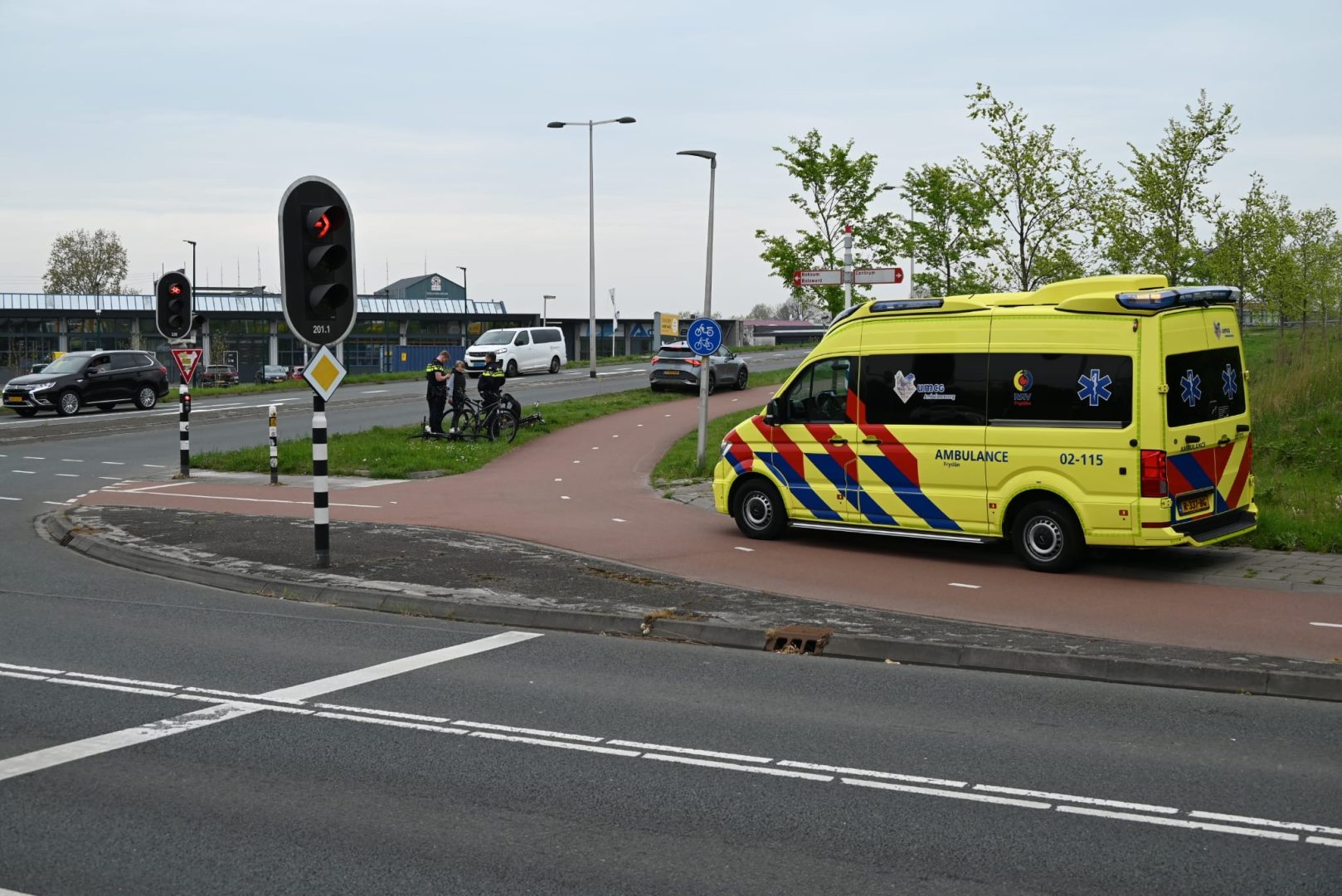 Fietser gewond bij viaduct