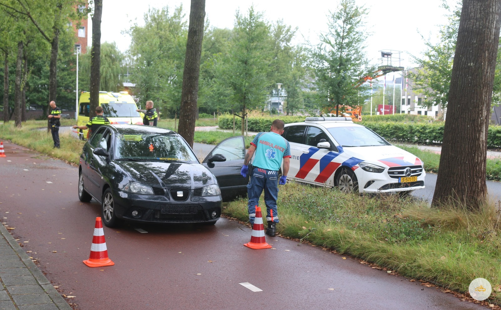 Automobilist raakt de macht over het stuur kwijt