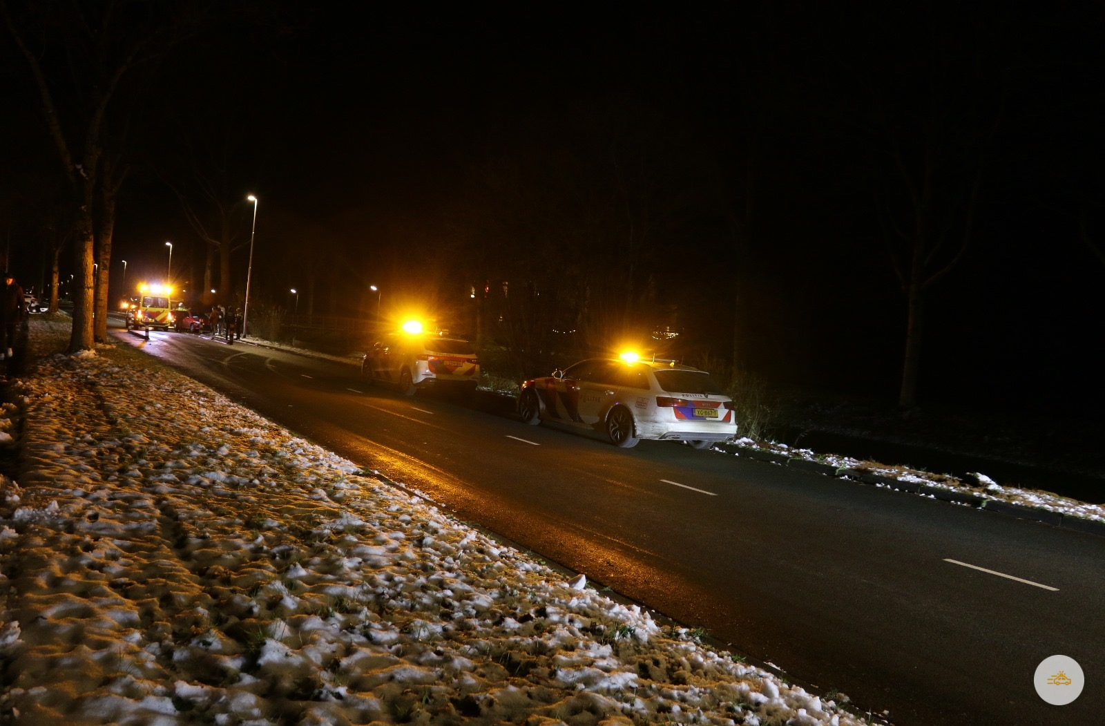 Fiets dubbelgevouwen door aanrijding