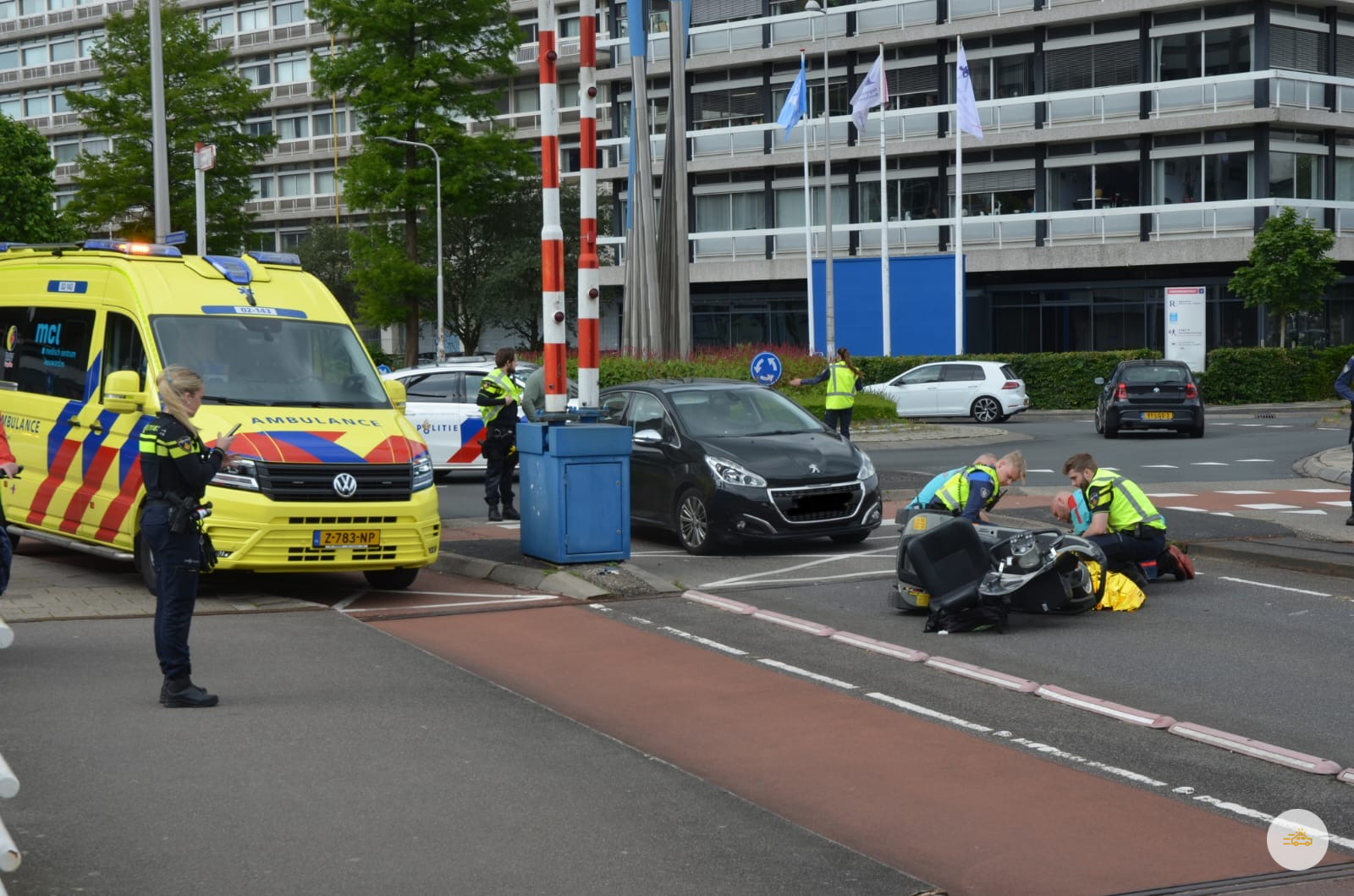 Scootmobieler aangereden door automobilist