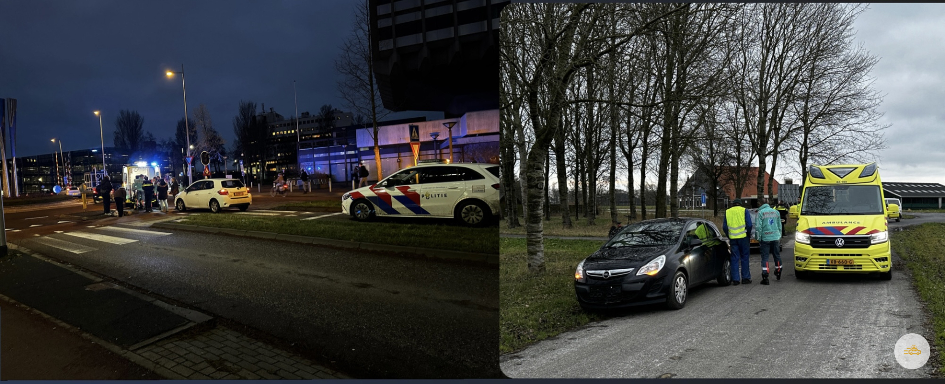 Aanrijdingen op de vroege ochtend