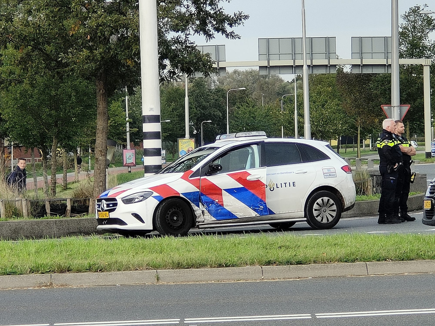 Politieauto betrokken bij verkeersongeval