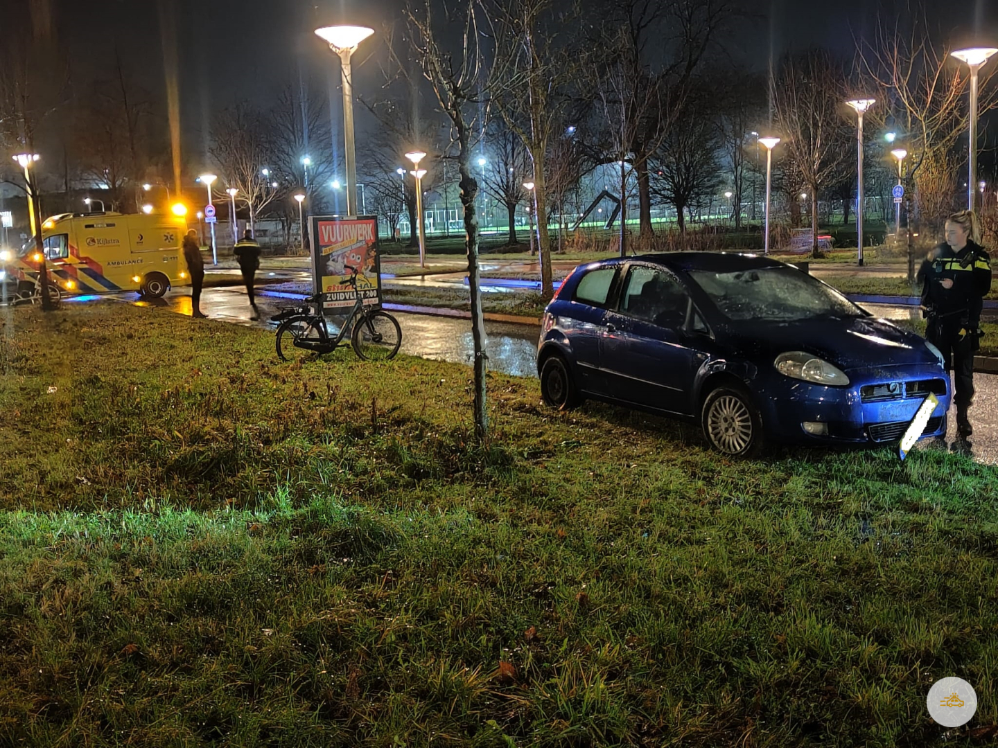 Fietser geschept door automobilist