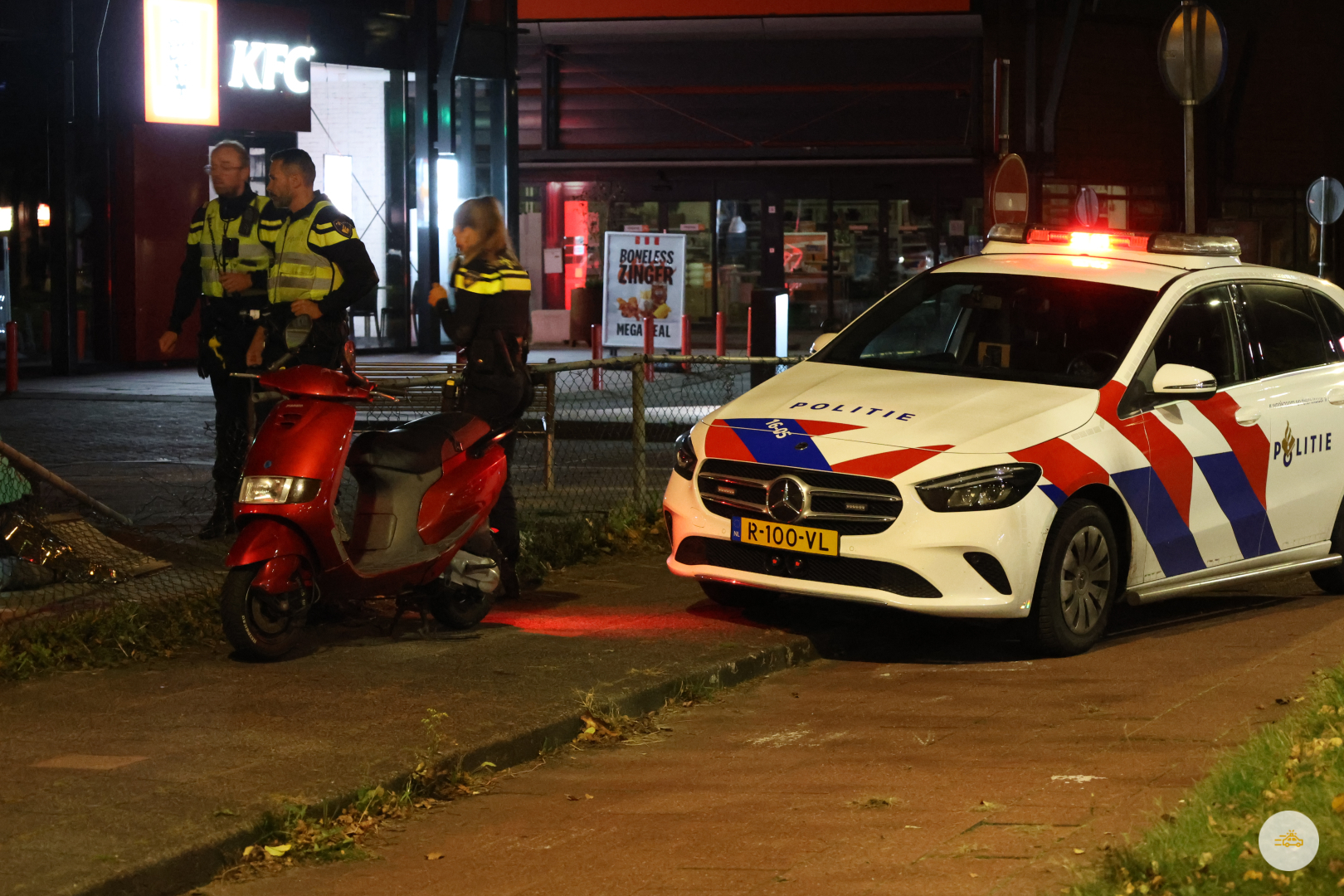 Achtervolging eindigt in crash bij de Centrale