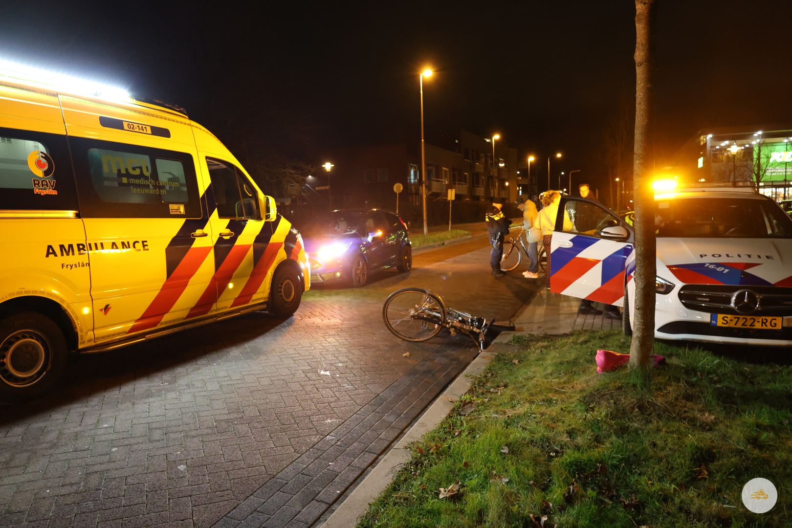 Fietser geschept door automobilist