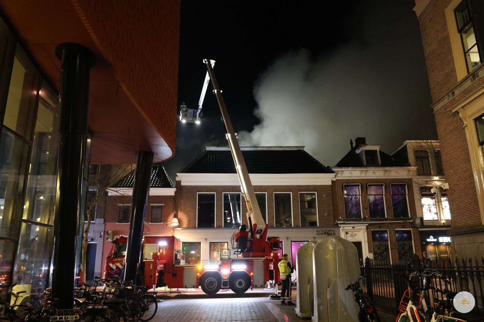 Grote brand in club Zayn aan het Ruiterskwartier