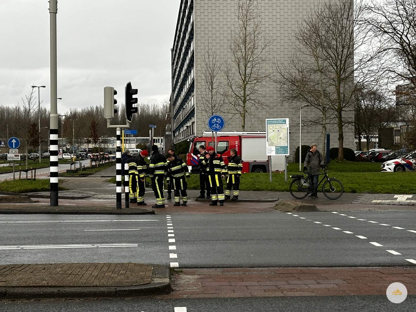 Gaslekkage bij de verkeerslichten