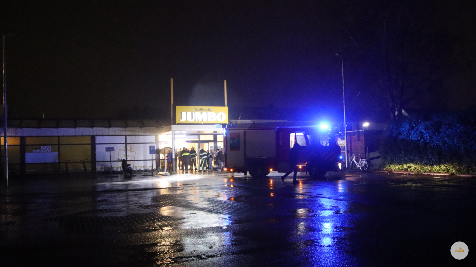 Brand in Jumbo supermarkt