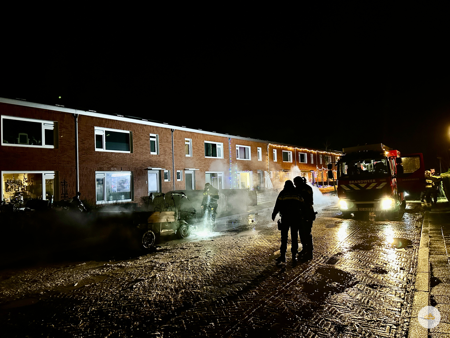 Voertuigbrand in de Grote Wielenstraat