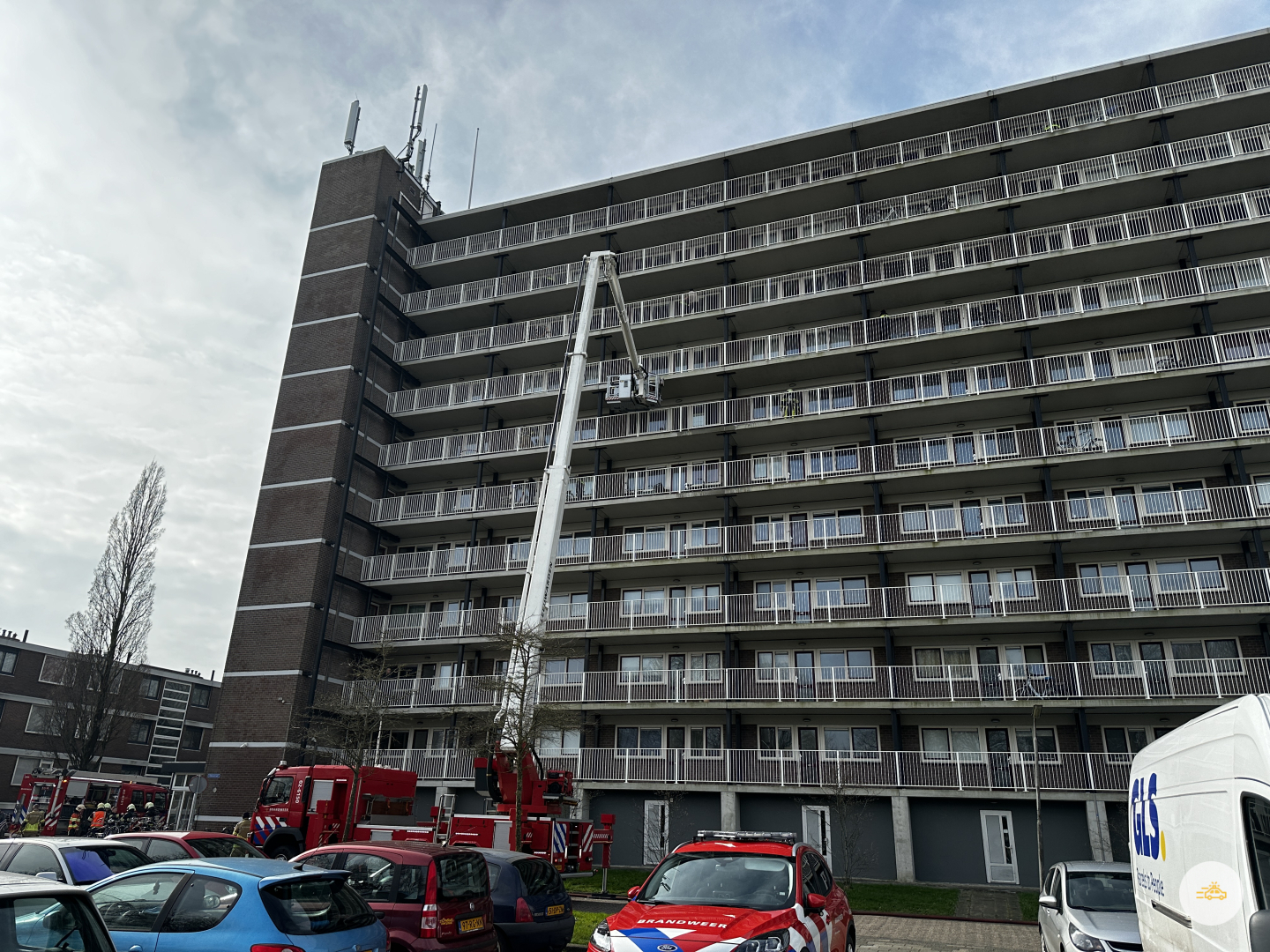 Woningbrand in flat