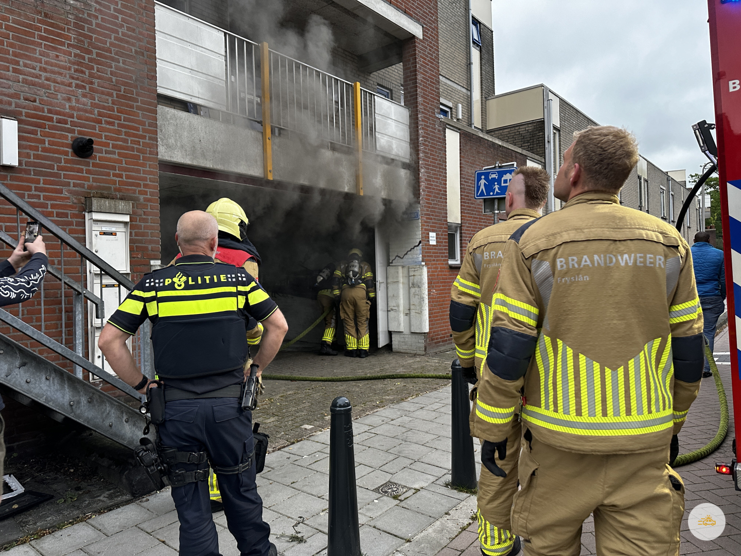 E bike vat vlam in berging