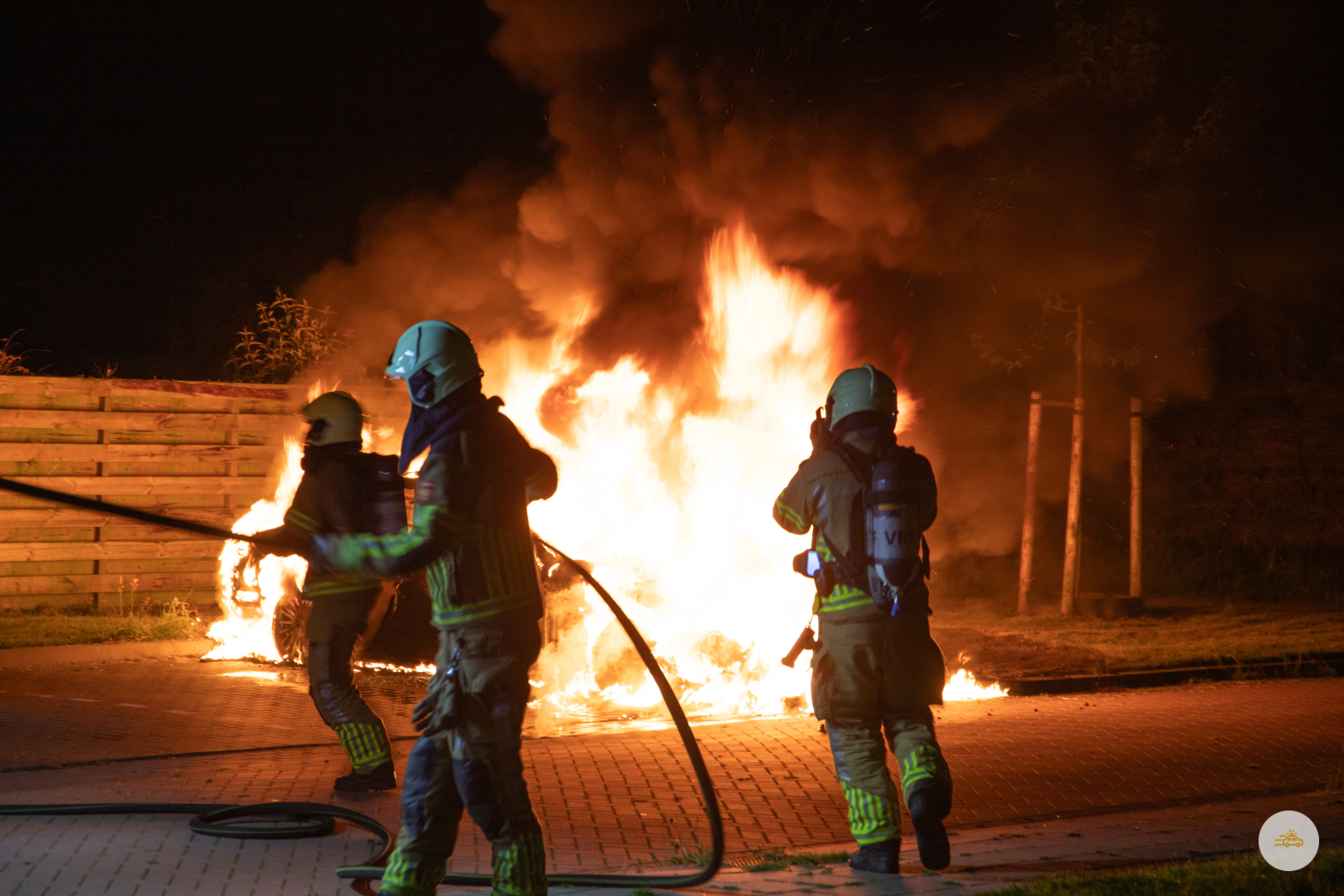 Autobrand in de Vrijheidswijk