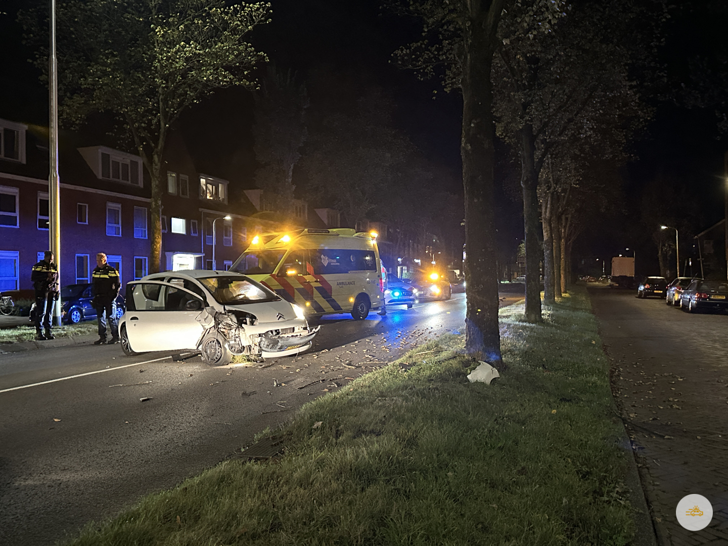 Bestuurder aangehouden na botsing met boom