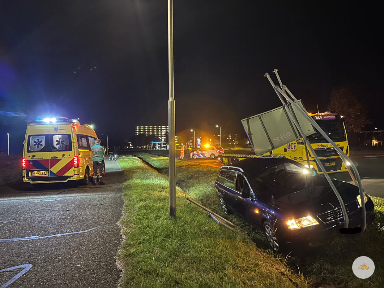 Automobilist test positief op drugs na eenzijdig ongeval