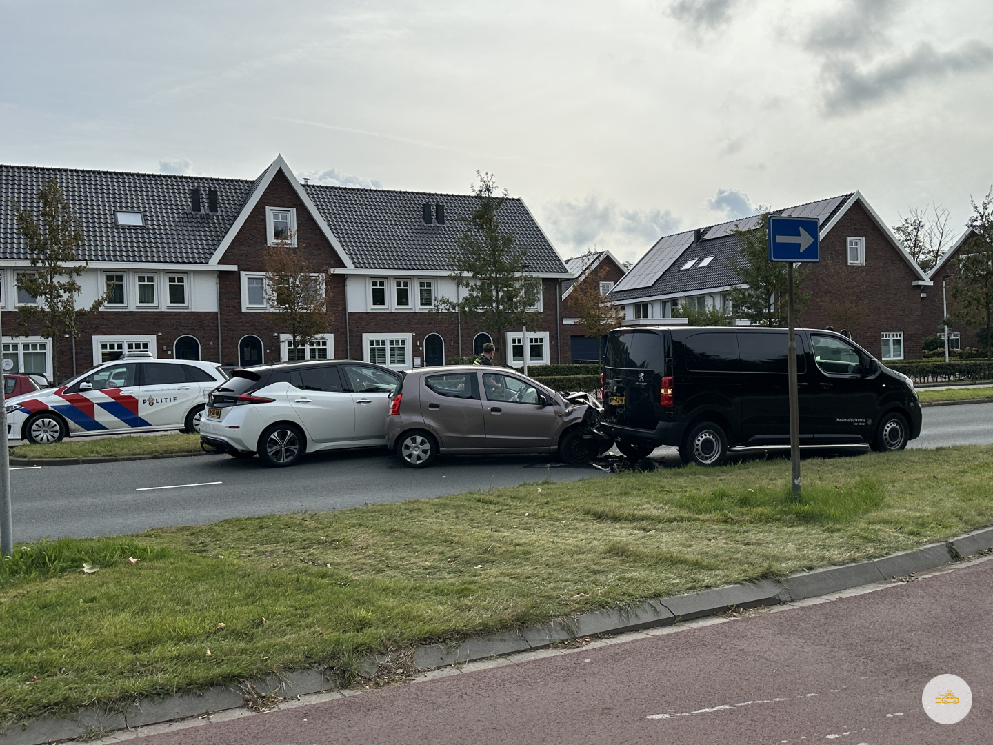 Grote verkeersinfarct op de Dammelaan