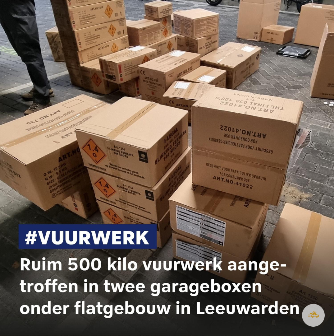 Agenten vinden 500 kg vuurwerk in garageboxen