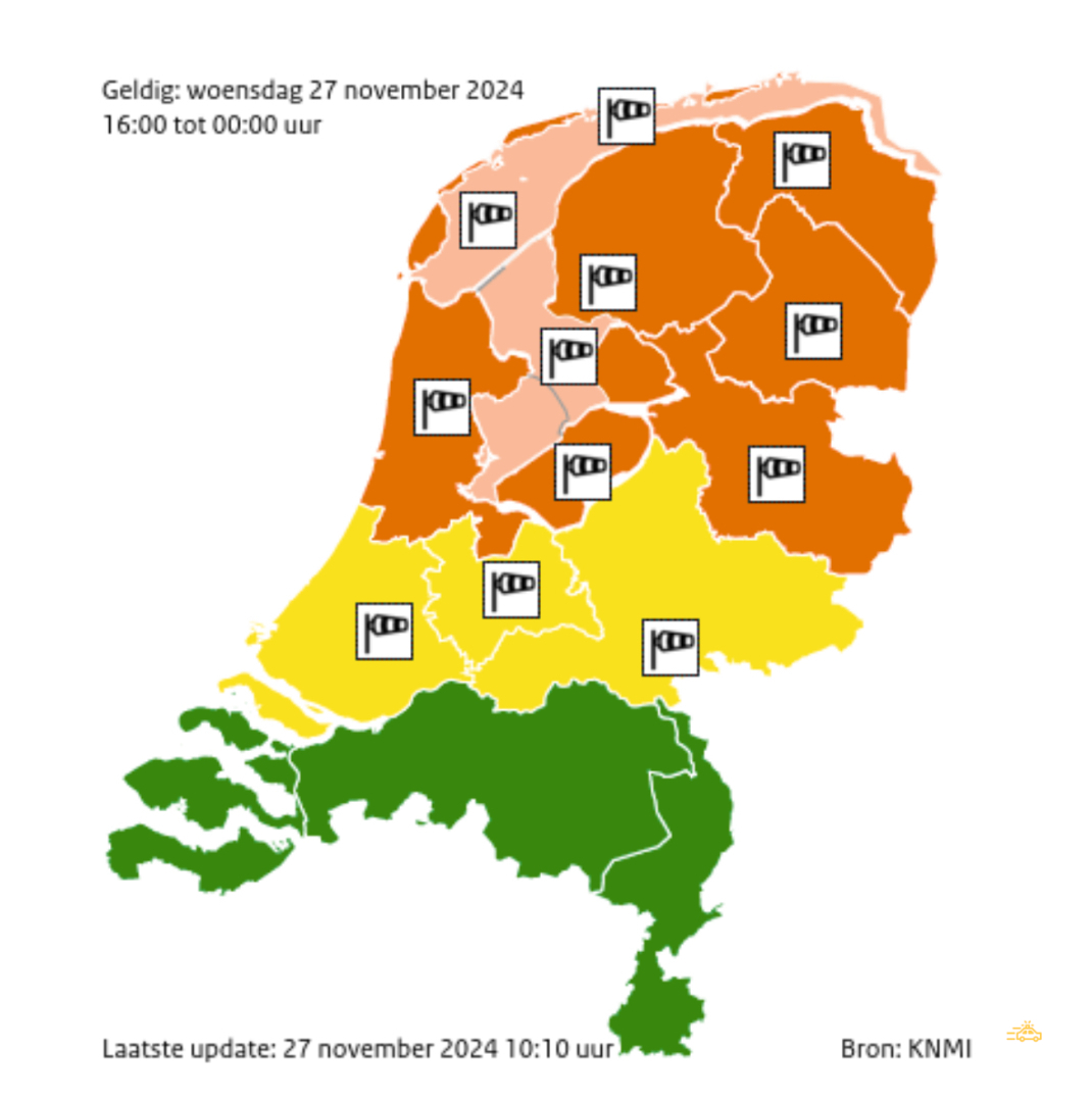 Code Oranje in het noorden vanwege storm Conall