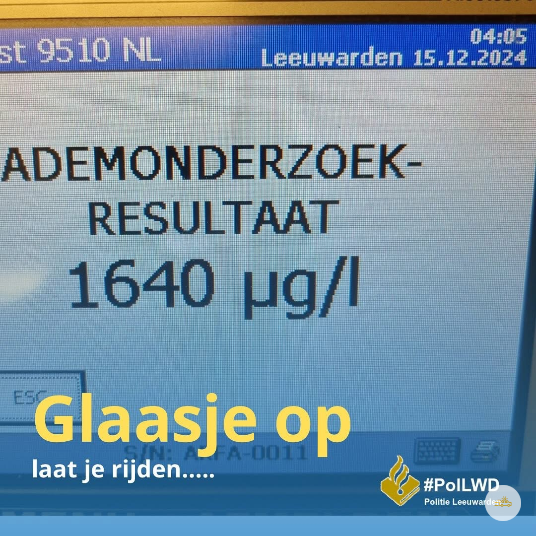 Dronken automobilist rijdt auto tegen een lantaarnpaal