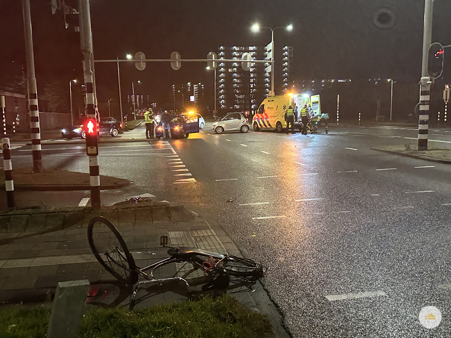 Fietser geschept door automobilist op de Dammelaan