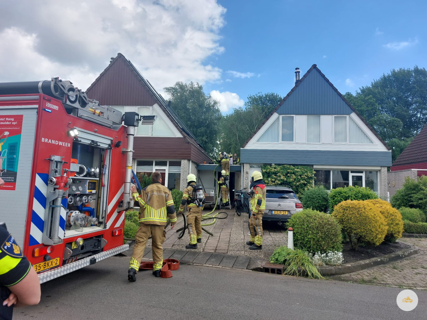 Brandje op dak door werkzaamheden