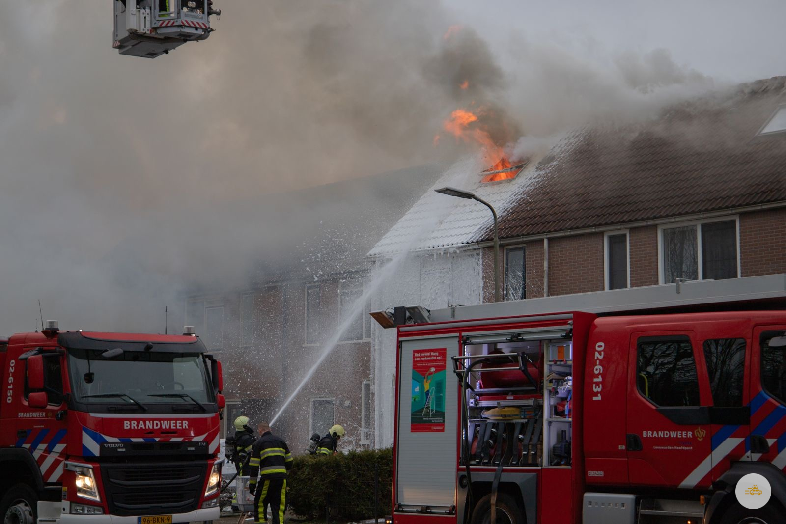 Uitslaande brand verwoest zolderverdieping
