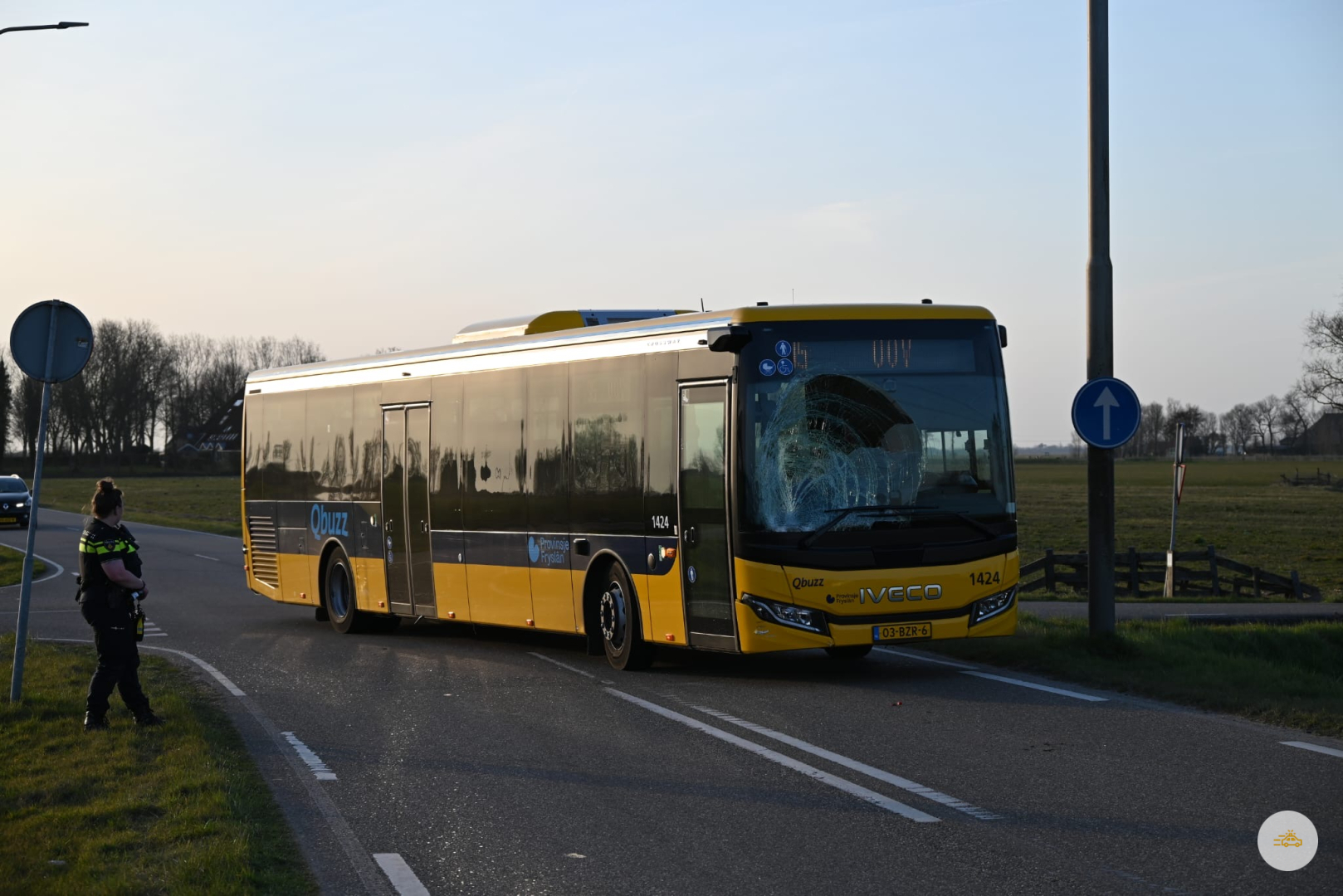 Mountainbiker gewond bij aanrijding met Qbuzz