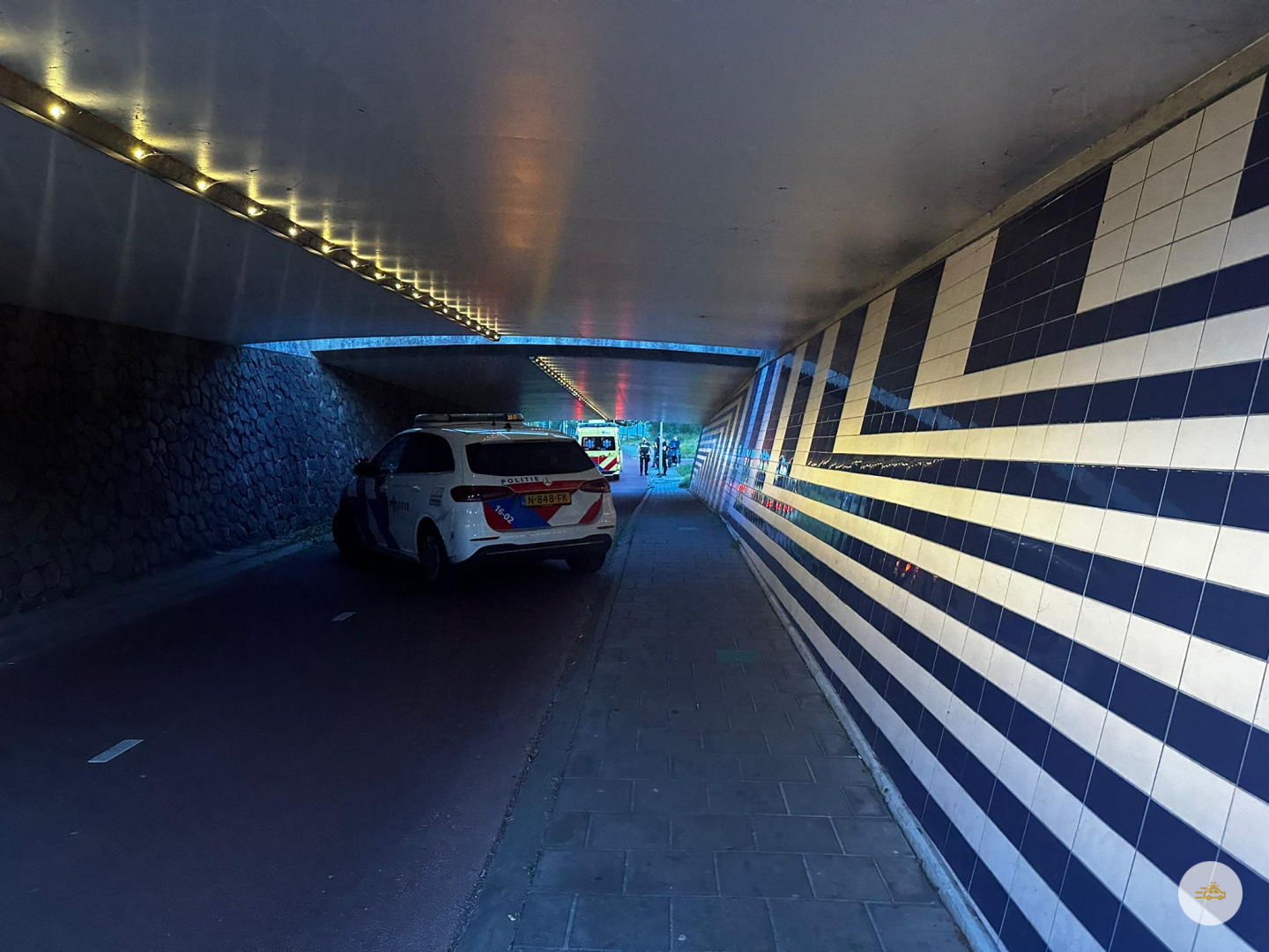 Fietser gewond in fietstunnel