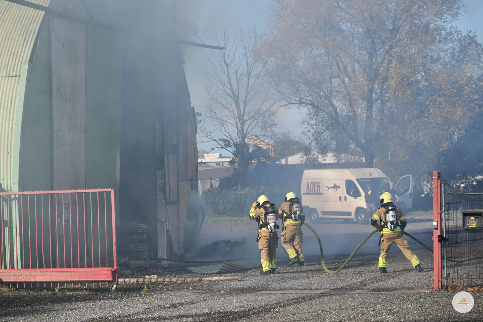 Weer brand in de loods