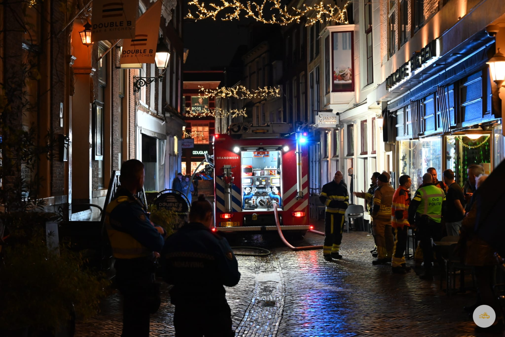 Brand in keuken van restaurant Double B